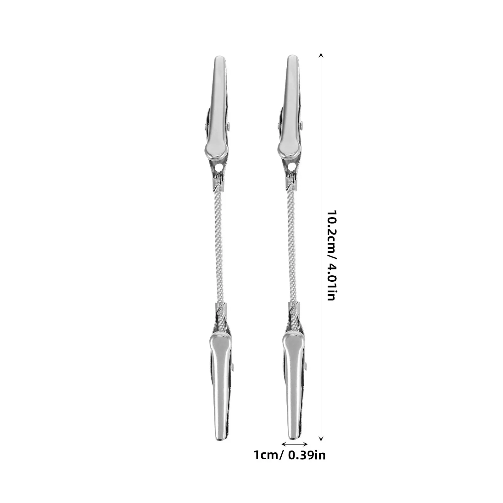 10Pcs Double Head Memo Clips Metal Note Holders 4 Inch Desk Photo Display DIY Craft Clips Office Home Use Double Head Memo Clip
