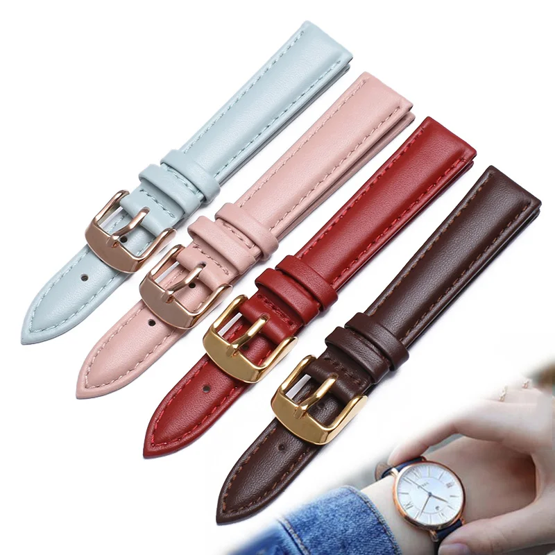 

FOSSIL Genuine Leather Watch Band For ES3737/3795/3843/4385/4386/4338 Strap 14mm 16mm 18mm Women Fashion Accessories