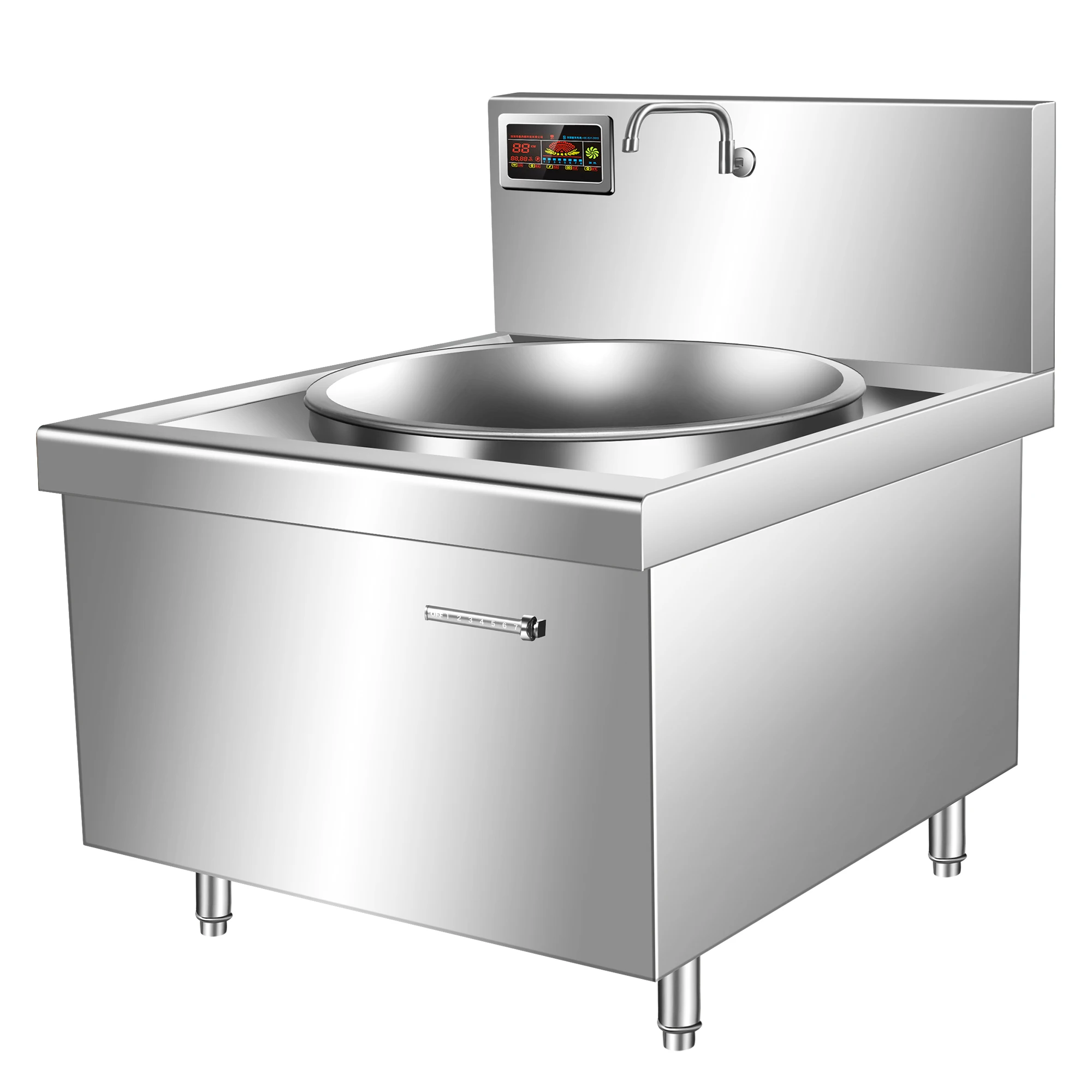 25000w High Power Commercial Electromagnetic Large Frying Stove Machine/Big Induction Electric Stir-Frying Machine