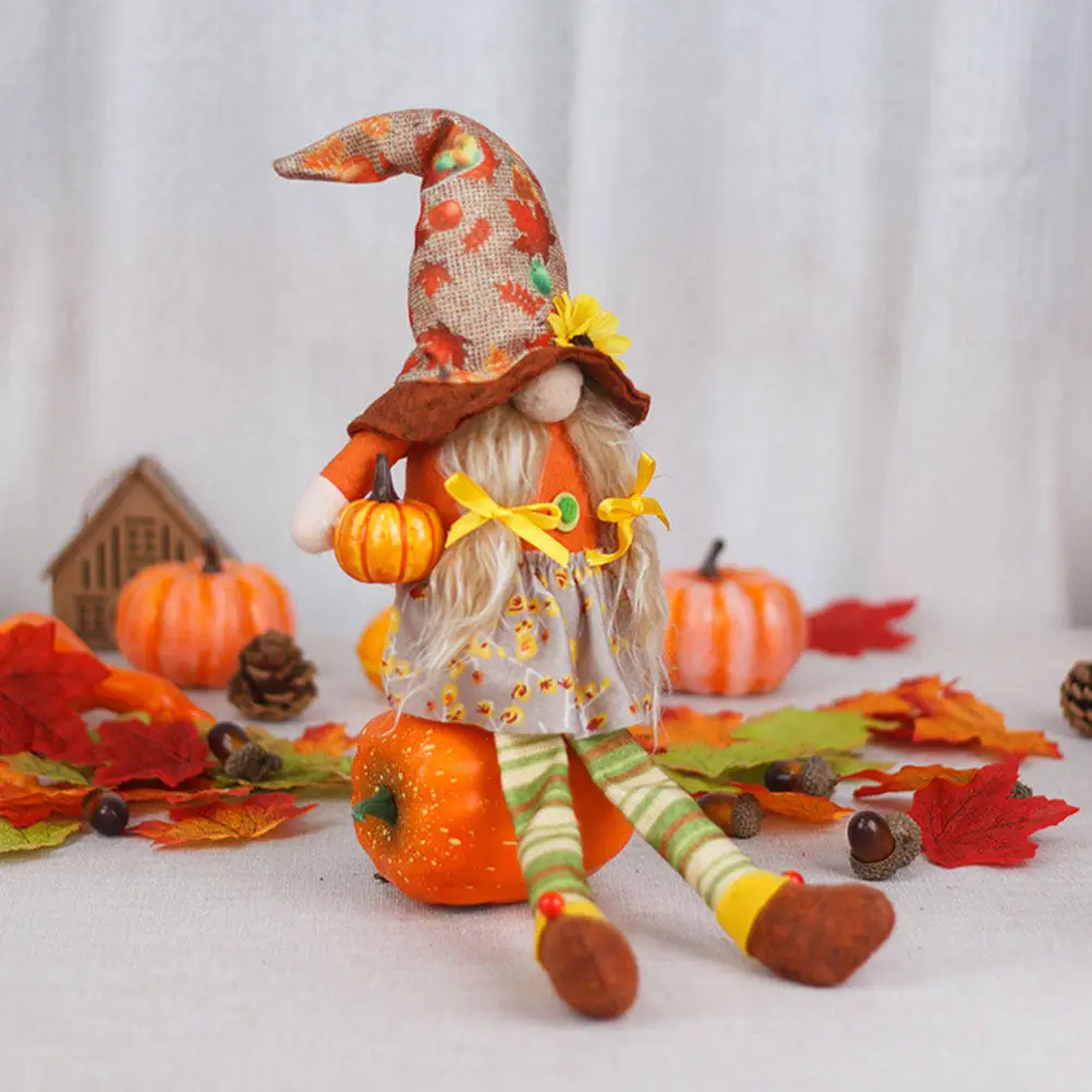 Harvest Festival Gnome Stylish Maple Leaves Rudolph Thanksgiving Cozy Home Decor Autumn Harvest Party Ornament