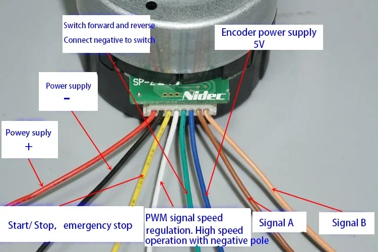 1PC DC 12-24V Japan Nidec 24H Brushless Servo Motor Built-in Drive 100 Line Encoder Pwm Speed Regulation