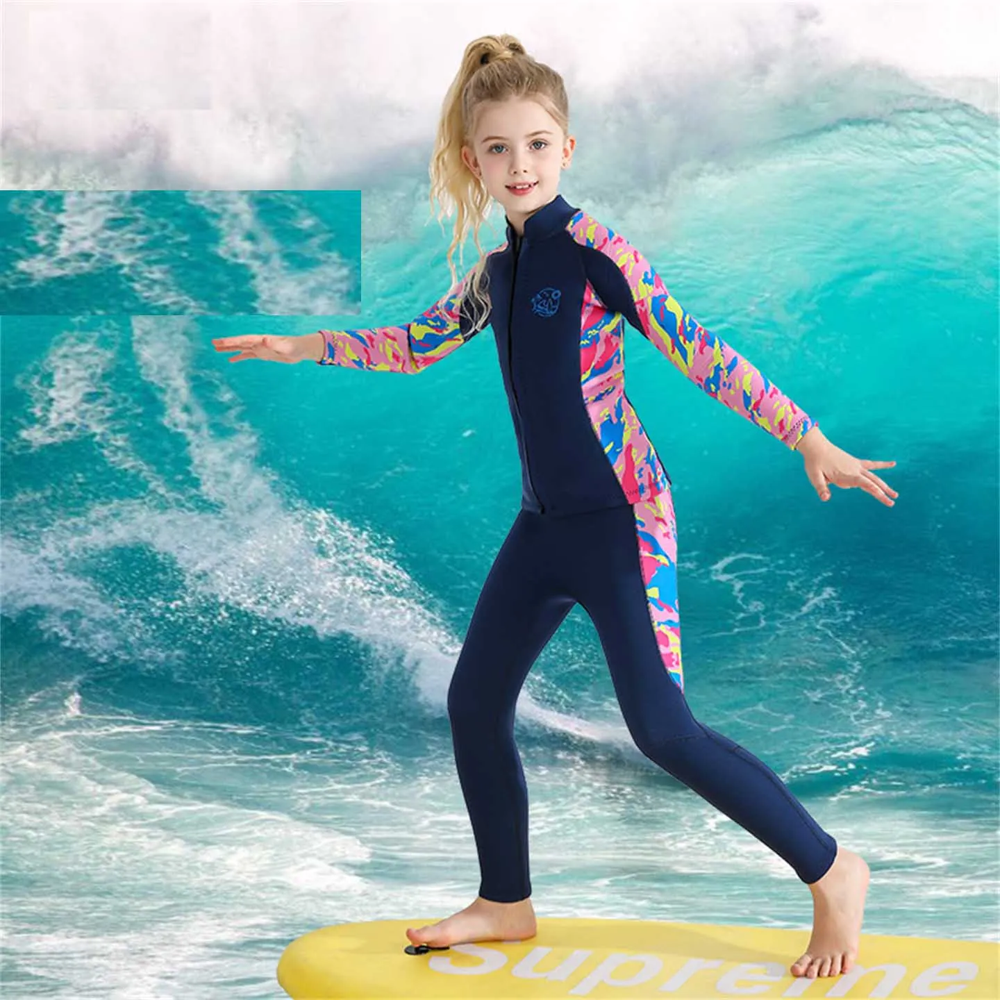 Winter Kinder Neopren anzug 2,5mm Neopren Ganzkörper 2 Stück Split Tauchanzug Jungen und Mädchen Surfen Schnorcheln Kinder Thermo Badeanzug