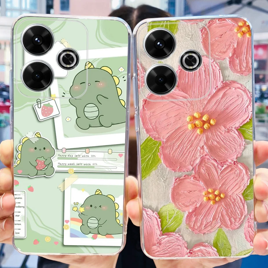 For Xiaomi Poco M6 4G Case New Fashion Painted Cover Soft Silicone Phone Case For Xiaomi Poco M6 Pro PocoM6 5G Back Cover Fundas