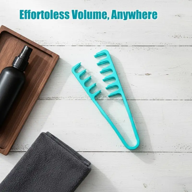 Men Wide-Tooth Volumizing Comb Fluffy Hair Texture Styling Curling Daily Hair Tool