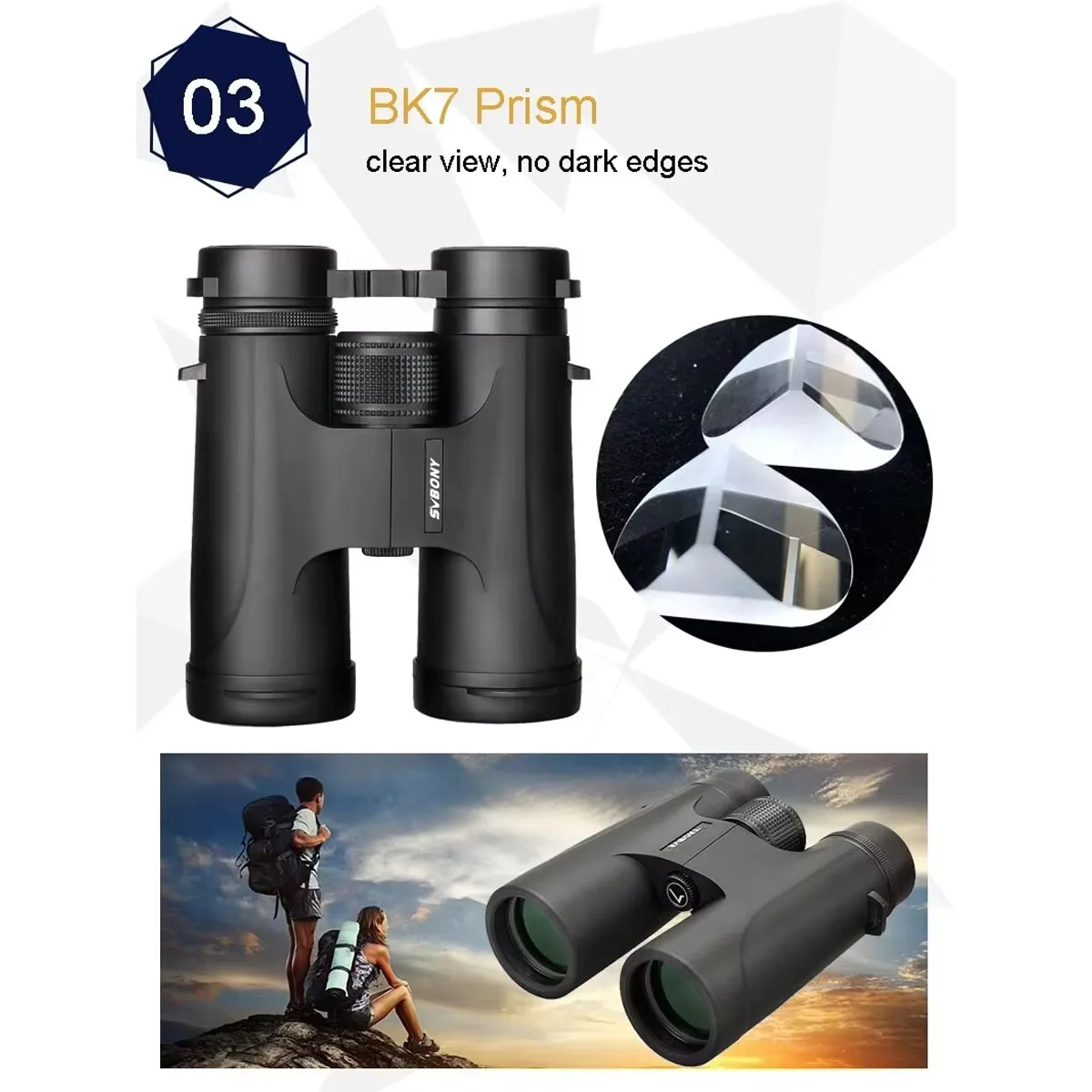 Svbony F9333A/F9333B Binoculars 10X42/8X32 Telescope Powerful Professional HD Long Range Camping Equipment For Traving Suvival - view 6