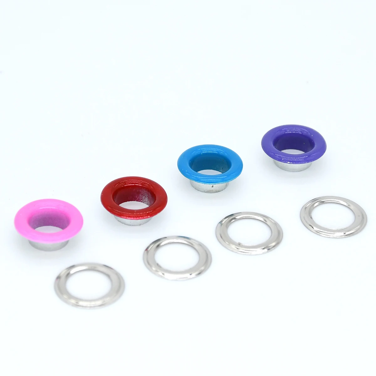 100sets 6mm Metal Eyelets Grommets Colored Hole Eye Rings for Leathercraft DIY Shoes Belt Cap Bag Tags Clothes Scrapbooking