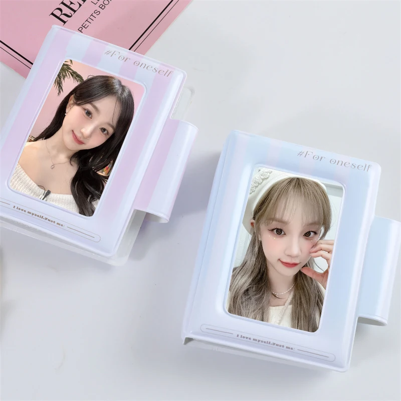 KPOP 32pcs Girl Gift Cat Reverse Buckle Photo Card Binder Album Book Card Album Card Bag 3 Inch LOMO Card Album Photo Organizer