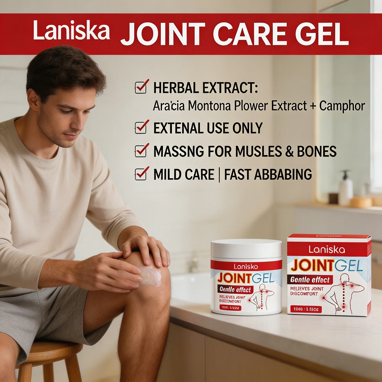 Joint Gel Relieve Muscle Soreness Repair Damaged Cartilege Joints Reduce Swelling Soothing Moisturizes Fast Absorption Body Care