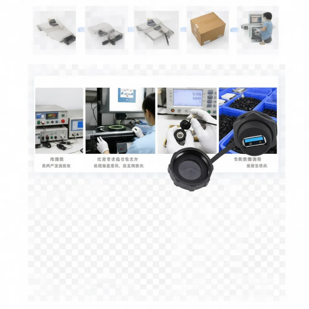 Waterproof USB 3 0 Connector Aviation Type Socket Female To Female Adapter Industrial Patching Solution High Speed Data