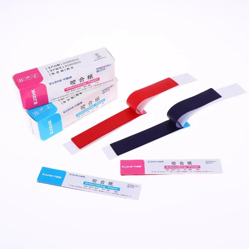 【Y】12Books/box 30μm Dental Articulating Paper Strips Double-sided Bite Paper Water/oil-based Teeth Care Dentist Material Tools