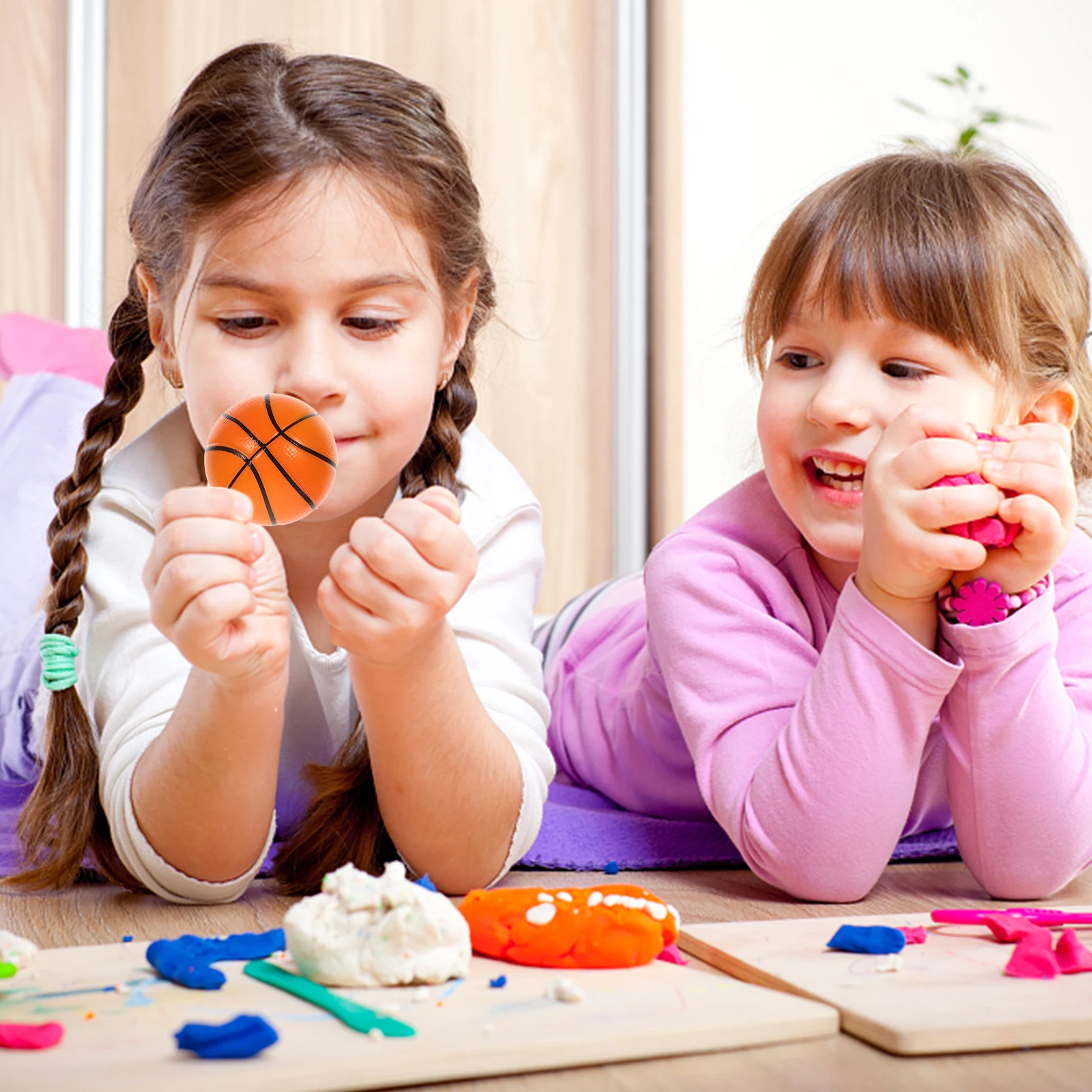 

5Pcs Mini Sports Balls PU Sponge Stress Relief Balls for Kids and Adults Soft Elastic Bounce Ball Party Favors Bulk 7 Inch