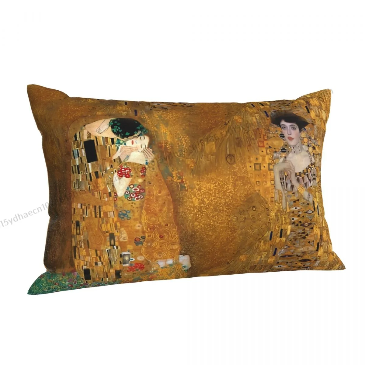 Woman In Gold Cojines Pillowcase Gustav Klimt Oil Paniting Cushion Home Sofa Chair Print Decorative Coussin Pillow Covers