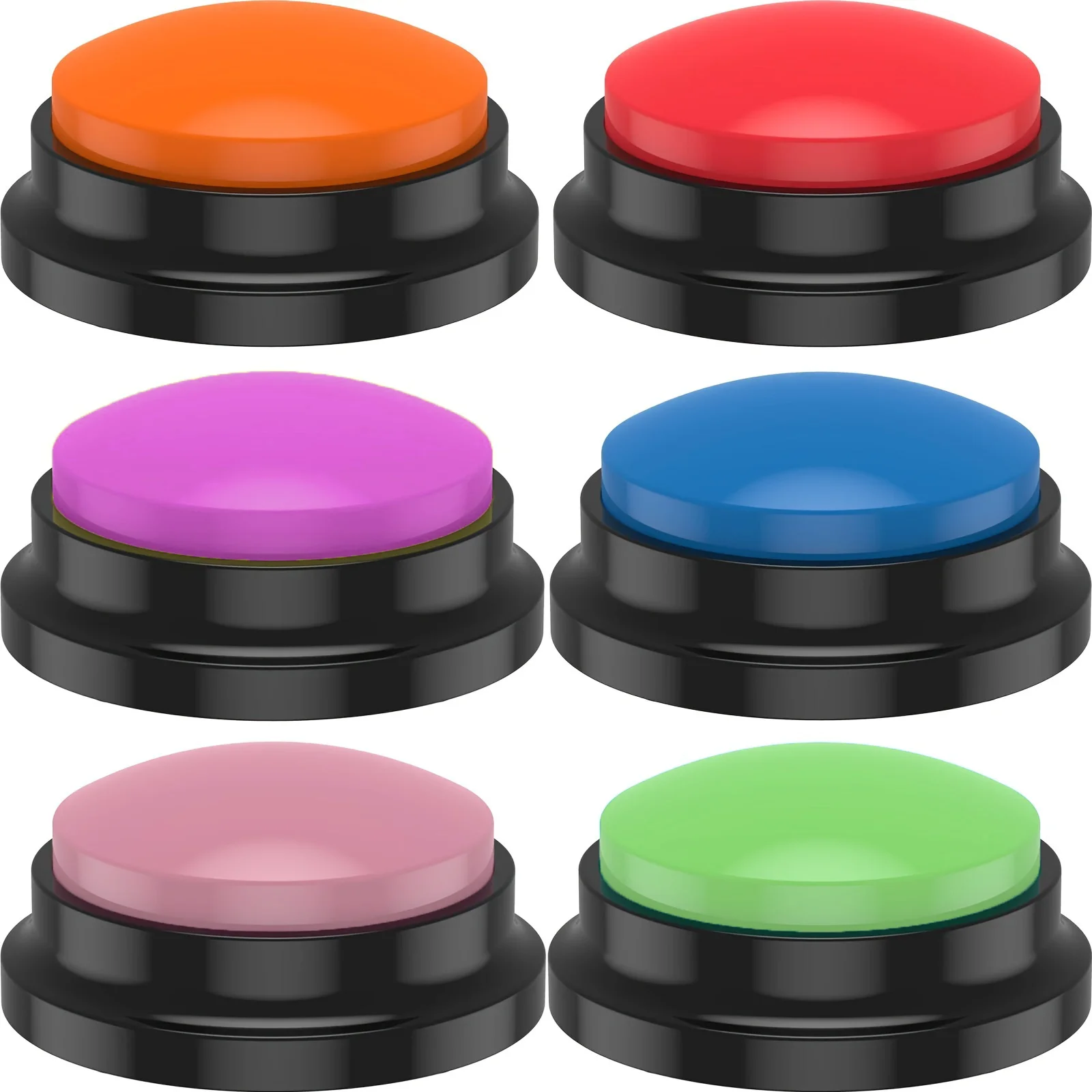 Botón de comunicación para mascotas, zumbador de entrenamiento parlante grabable, juguete de interacción para perros, botón de reproducción de gato con grabación de voz, plástico duradero