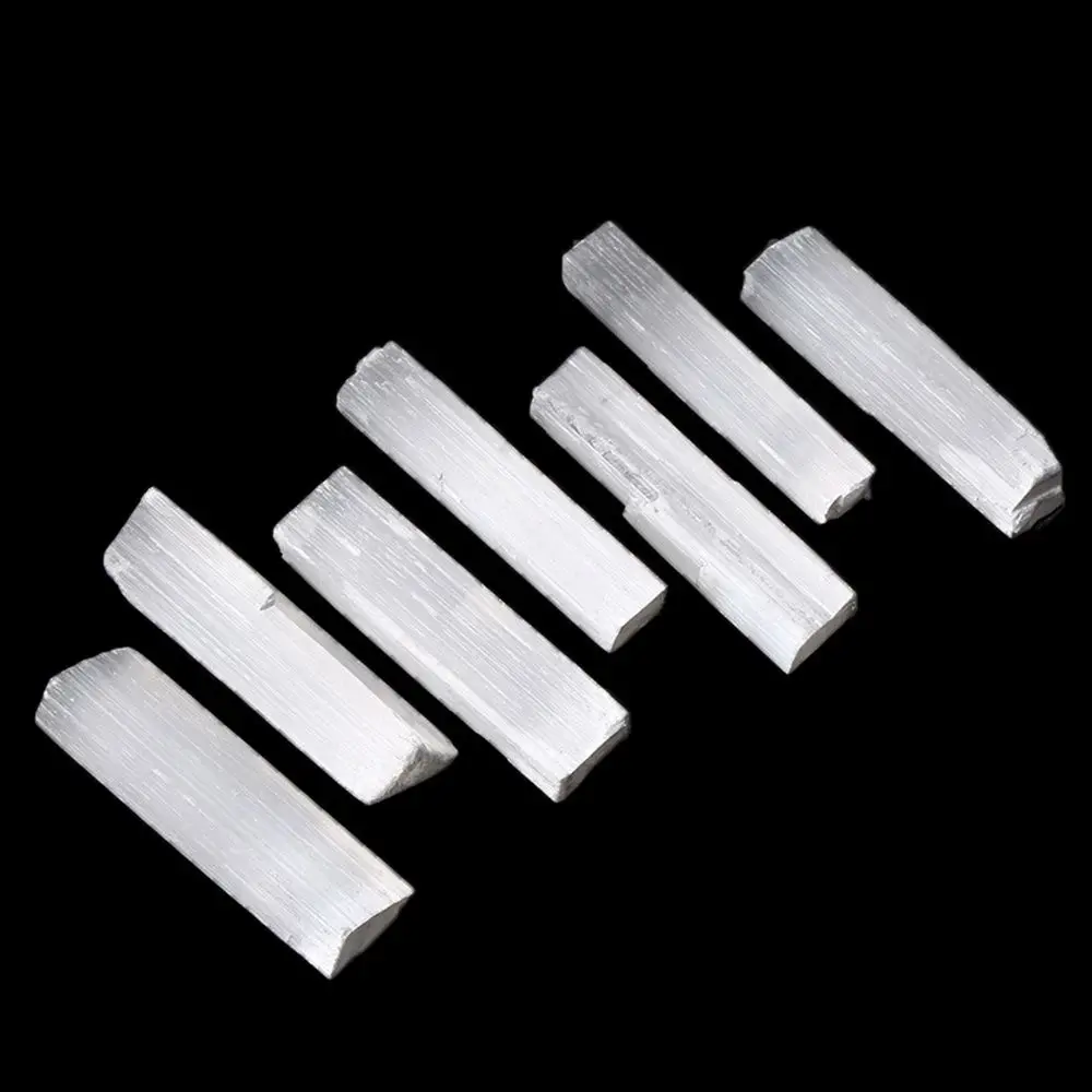 Raw Gemstone Jewelry Making Reiki Energy Crystal Quartz White Selenite Wand Natural Gypsum Sticks Healing Stone
