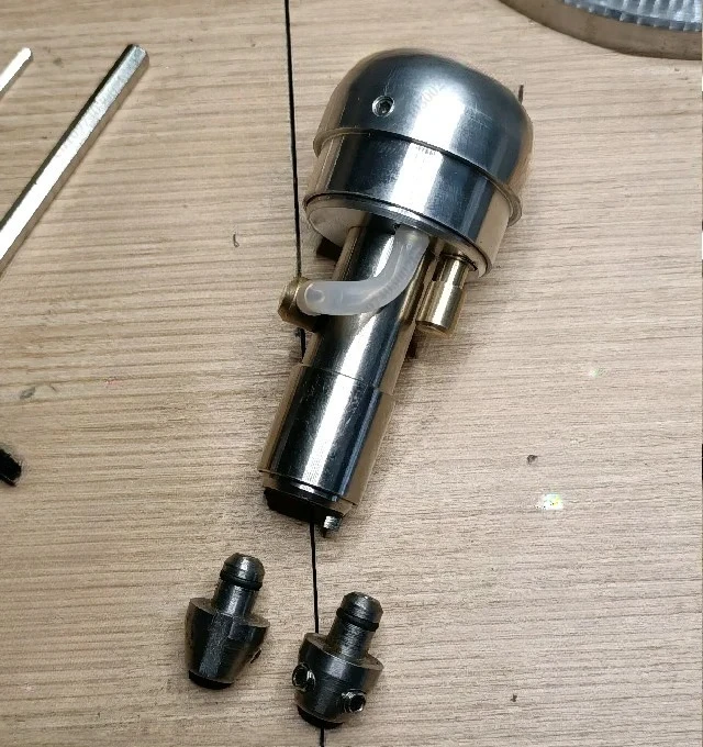 Pneumatic Push Knife, Metal Engraved Handle, Standard Replaceable Hand Control, Engraved Gold Handle