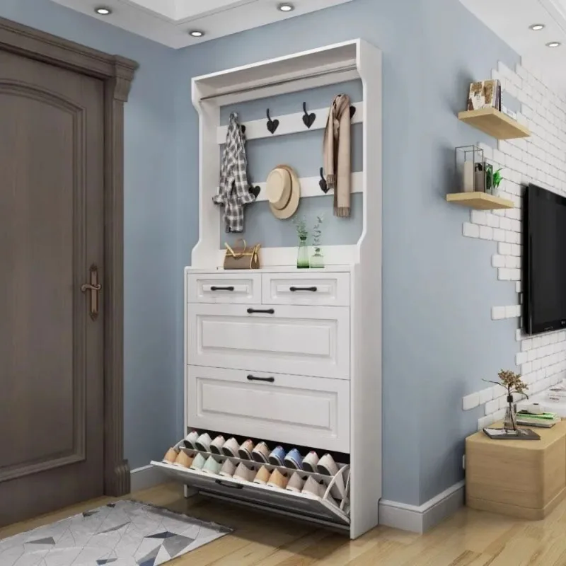 المهنية توفير المساحة رفوف الأحذية معطف الشماعات مدخل تخزين الأحذية الرخيصة رفوف لهجة الجمالية Archivadores ديكور المنزل #5