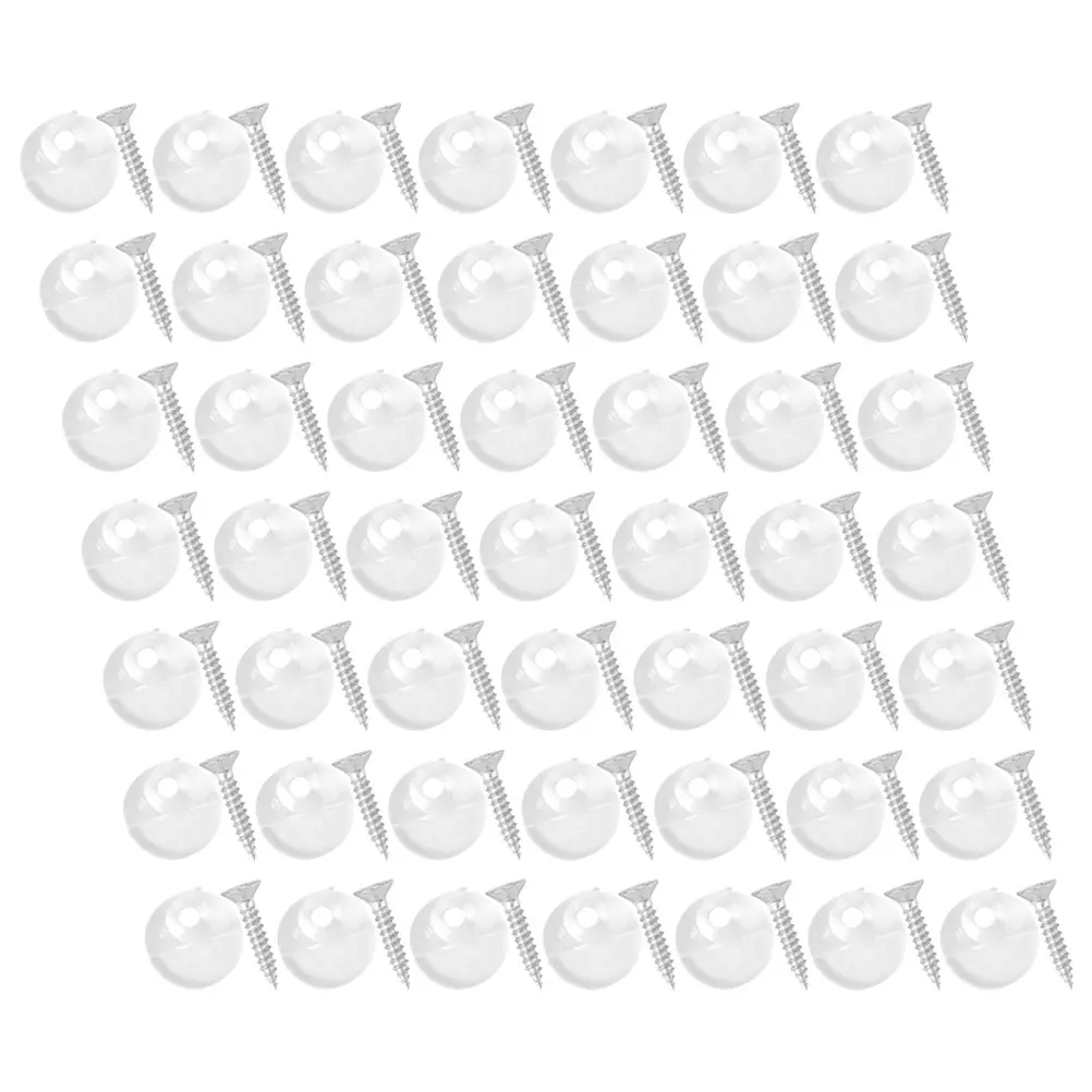

100 Pcs Dressing Table Glass Bracket Mirror Holder Abs Clips Retainer Clipsglass