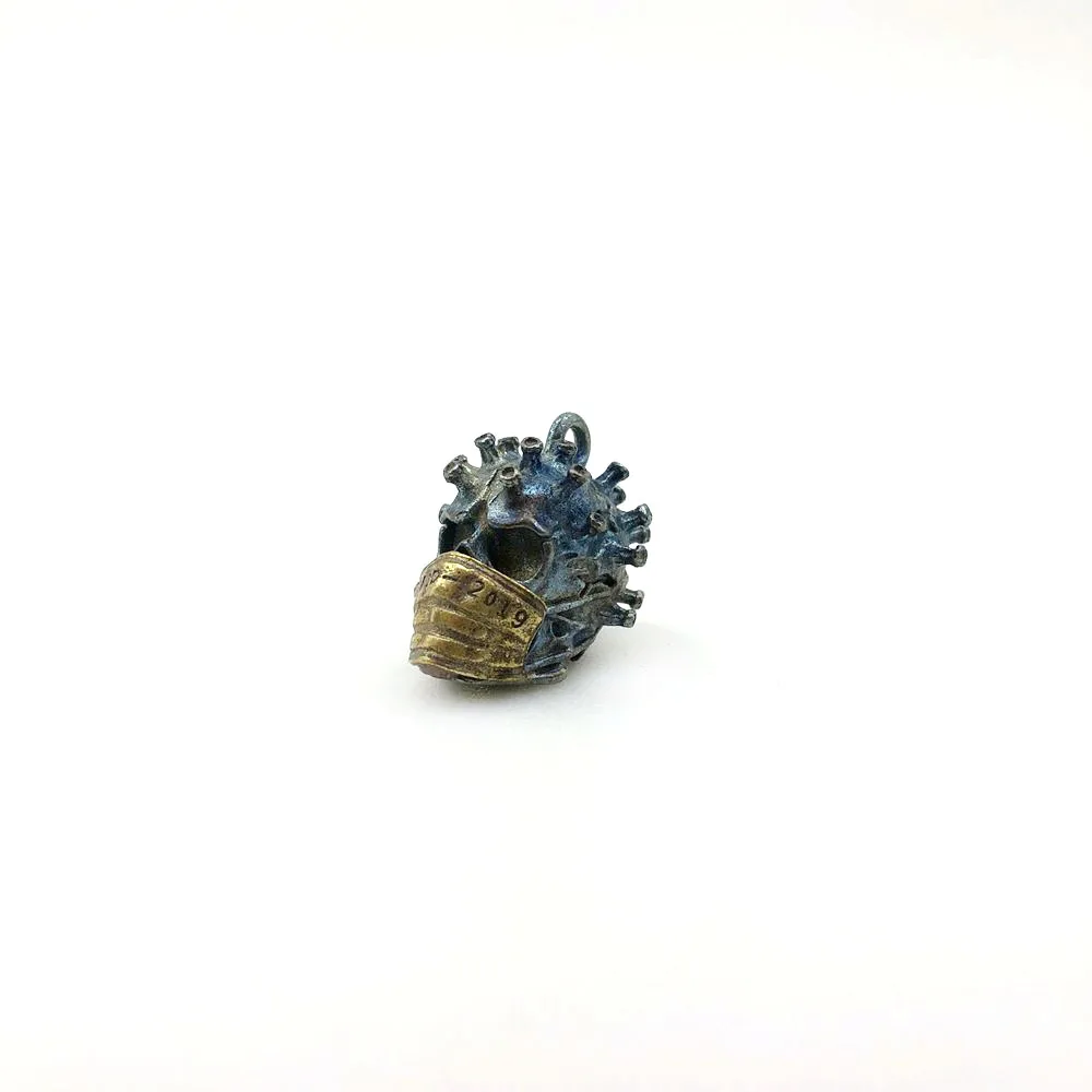 EDC Brass Key Ring Skull Keychain Outdoor Tool Accessories DIY Pendant