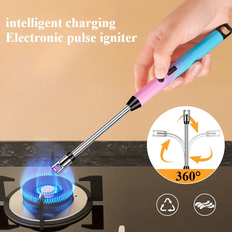 

Электронный импульсный воспламенитель, цветная высокая красота, модная зажигалка с одной дугой, газовая плита, свеча, плазменные зажигалки для сигарет, кухонные инструменты