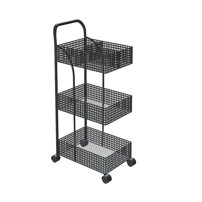 

Nordic iron art storage rack, bedroom, kitchen, metal movable bathroom storage rack with wheels, small cart, gold snacks