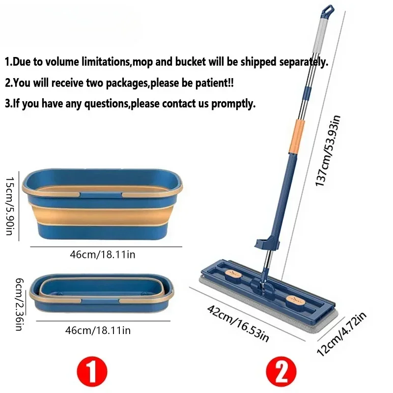 Hand Free Flat Floor Mop And Bucket Set For Professional Home Floor Cleaning Automatic Dehydration Magic Flat Mops Cleaning