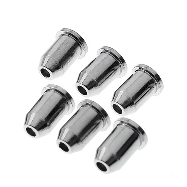 

6pcs Electric Guitar String Buckle Silver Iron Alloy Plated Gloss Body Mounting Ferrule Bushing For Guitar Decoration