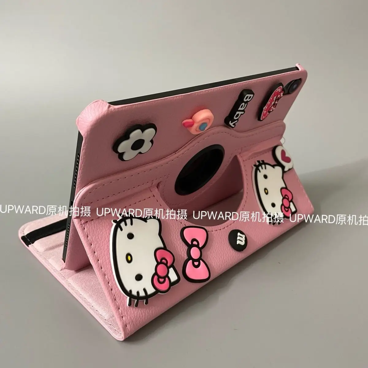 Hello Kitty 3d Rotate Leather Case IPad Air 5 Protective Case 10.2 Apple Air5 4 3 2 Tablet Set Kawaii Bracket Daily Necessities