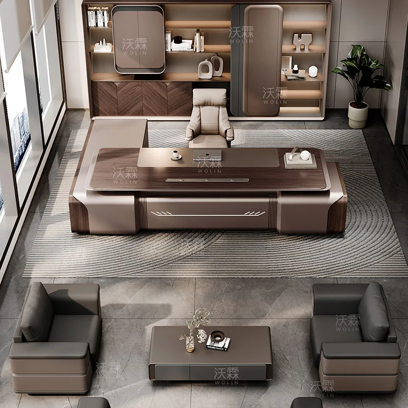Drawer Storage Office Desk Modern Design Luxury Decoration Computer Office Desk European Aesthetic Ufficio Trendy Furniture