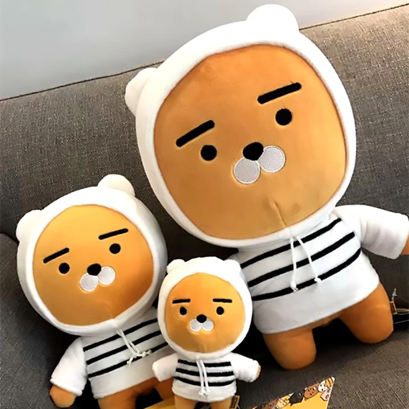 4 Styles Kakao Hoodie Plush Toys Christmas RYAN Stuffed Doll Cute Kakao Lion Pendent Xmas Room Decor Gift For Kids