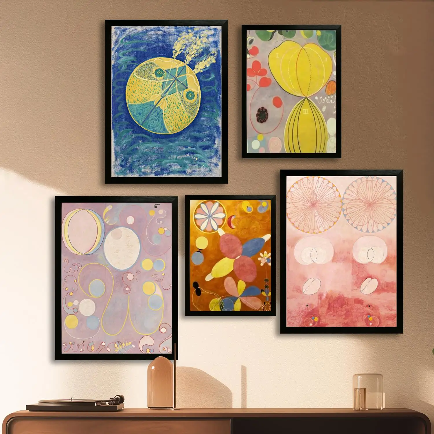 hilma  af klint painting Canvas Art Poster and Wall Art Picture Print, Modern Family Bedroom Decor Posters,Decorative painting