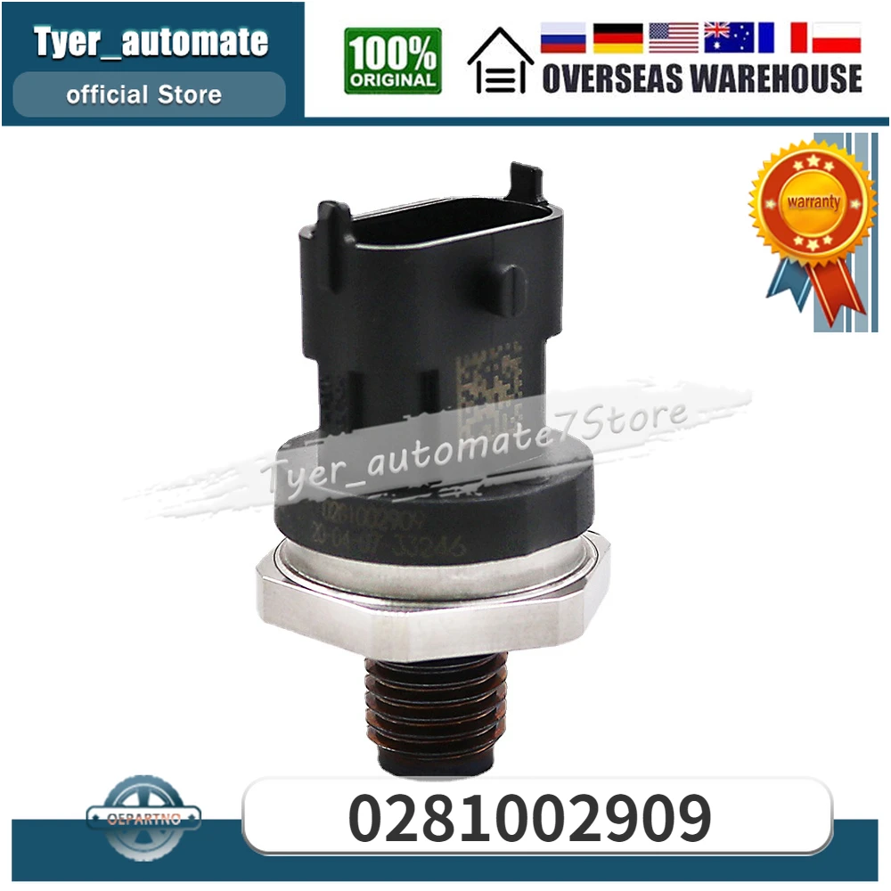 0281002909 Fuel Pressure Sensor For LAND ROVER FREELANDER Fiat Ducato HYUNDAI Santa Fe Tucson Elantra KIA Carens Cerato Sportage