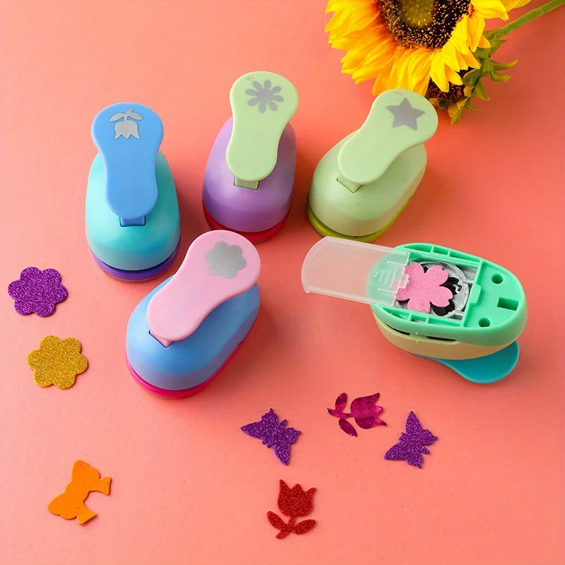 1PC Random Color 0.59inch Scrapbook Punches Paper Cutter Card Craft Printing DIY Handmade Material Paper Cutter Embossing