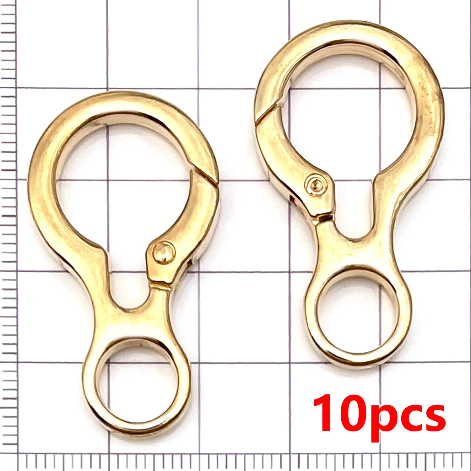 10pcs Mixed Shape Keychain Hardware Alloy