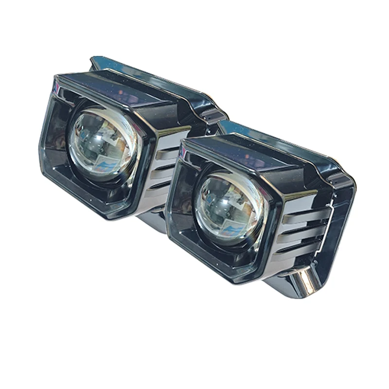 SANVI 2PCS Black 3.0 Inches Square Projector Lense Shroud Decorative Mask for Car Light Upgrade  Car Light Accessories view 5