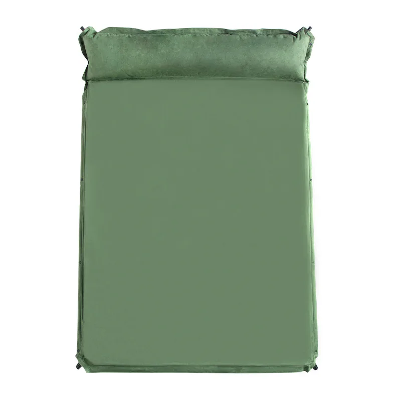 

Outdoor thickened camping air cushion, suede sponge pillow double automatic inflatable pad, camping picnic mat inflatable