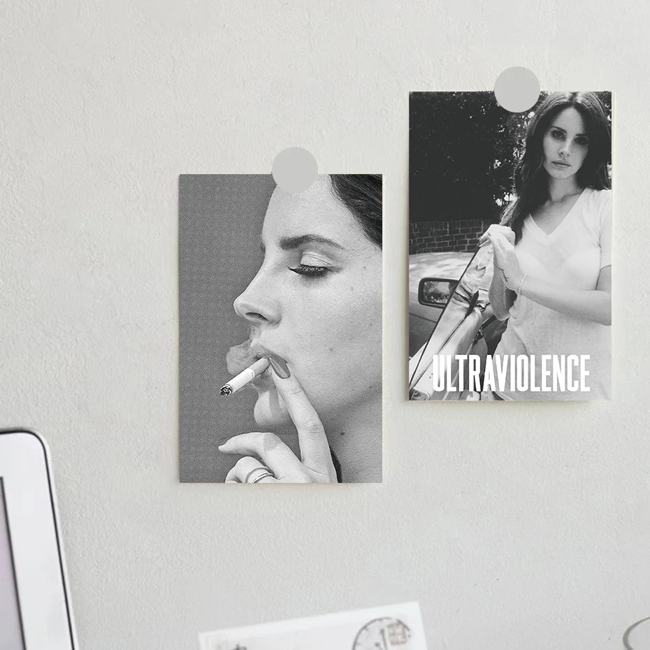 10pcs Singer Lana Del Rey Poster Stickers Art Prints for Home Room Bar Cafe Decor Born To Die Wall Painting Picture Fans Gift