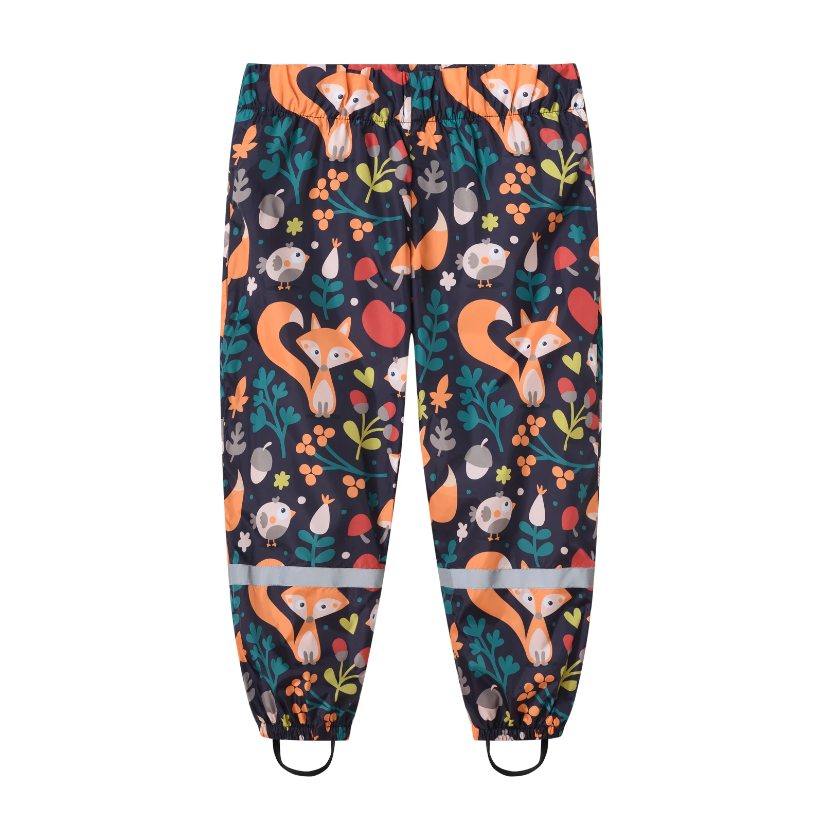Boys and Girls Cute Printed Elastic Waist Pedal Joker Casual Pants Overalls