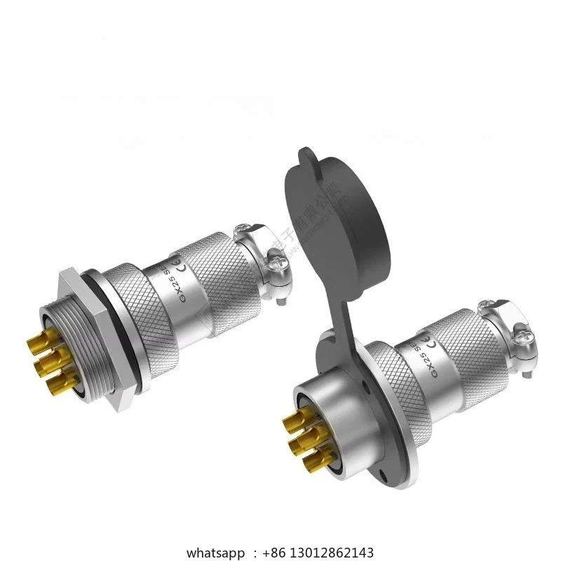 

Авиационная вилка 2-5 жил с гнездом с отверстием и игольчатым быстроразъемным разъемом «папа» и «мама»