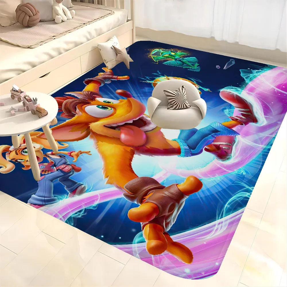 Crash Bandicoot Floor Mat Bathroom Mat Kids Room Bedroom Decoration Balcony Anti-Slip Doormat Living Room Welcome Rug