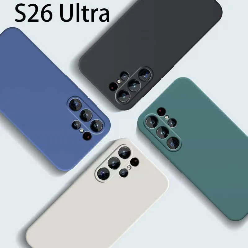 For Samsung Galaxy S26 Ultra Case Cover S26 Plus S26+ Luxury Shockproof Original Back Plain Color Case S26 Ultra Cover