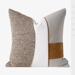 Model Room Hotel Soft Decoration Sofa Bed Throw Pillow Modern Leisure Pillow Designer Geometric Pattern Square Pillow