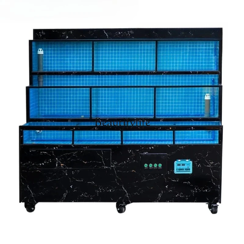

Seafood pool Customized supermarket Aquatic products Special mobile glass Hotel Commercial seafood Fish tank Shellfish pool