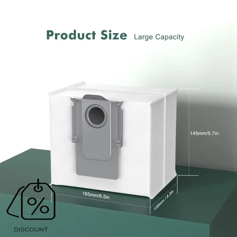 A83G-28 PACK أكياس مكنسة بديلة لـ Roborock S8+ Pro Ultra، S7 Maxv Ultra، Q8 Max+، Q7، Q5 أكياس التخلص التلقائي من الأوساخ