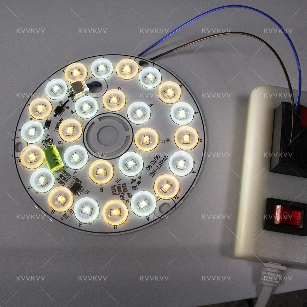 220 فولت LED مصباح لوح ضوء السقف LED 14 واط وحدة مروحة السقف 3 ألوان طقم إضاءة 6 واط 12 واط عكس الضوء استبدال دائري لوحة ذاتية الصنع