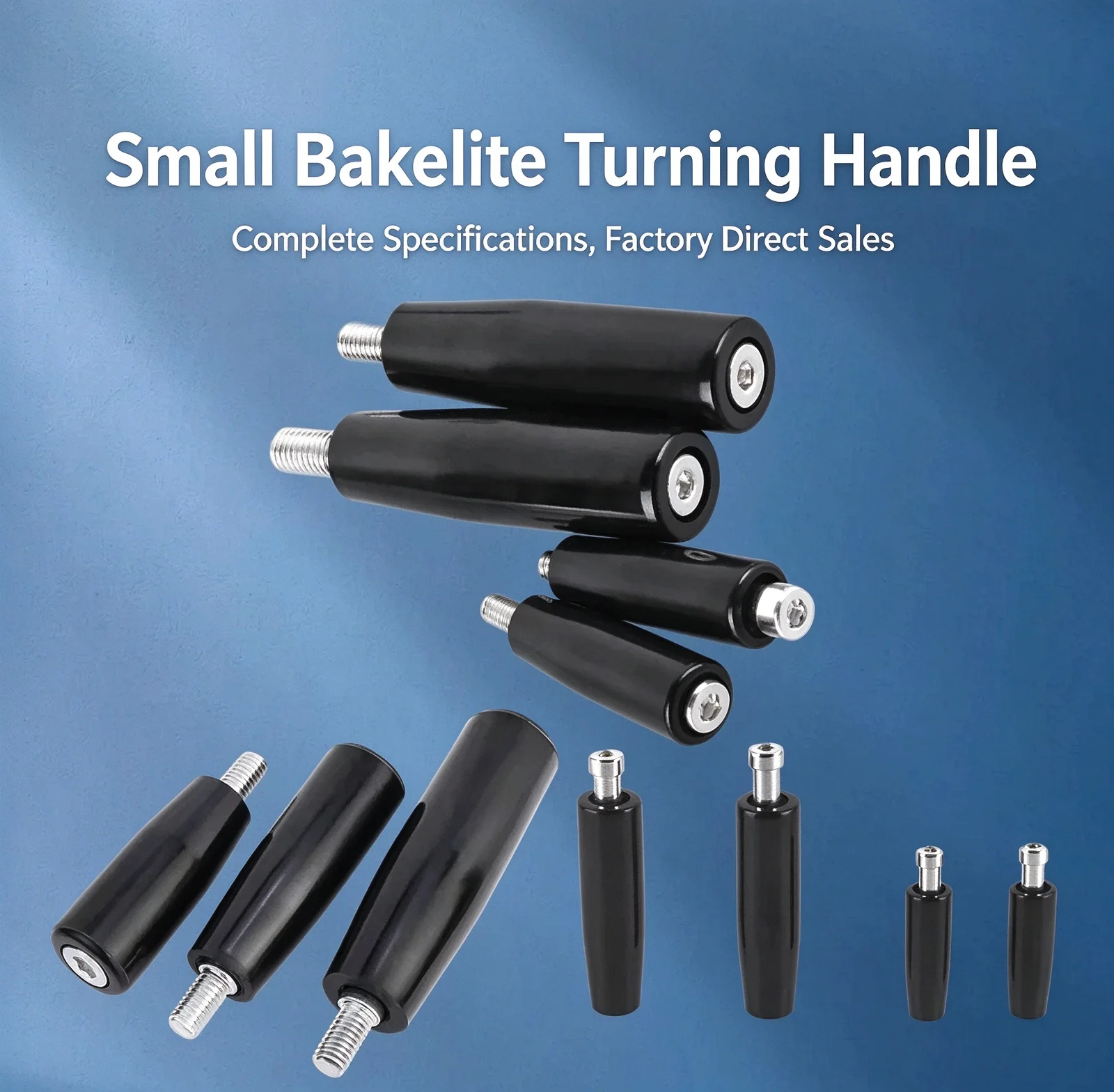 M6 M8 M10 M12 M16 Revolving Handwheel Machine Handle Male Threaded Stem For Milling Machine Thumb Screw Handle Hand Wheel Screws