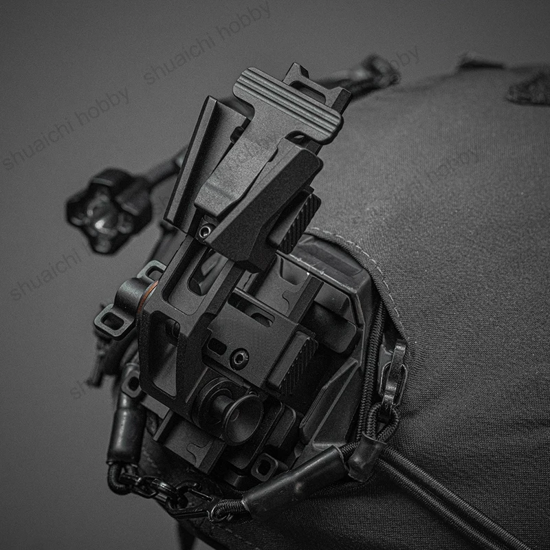 1PCS Wilcox Dovetail/Shroud Compatible Tactical Helmet Flip Mount 6061 Aluminum Alloy Holder for VNG/FPV Goggles/Action Cameras