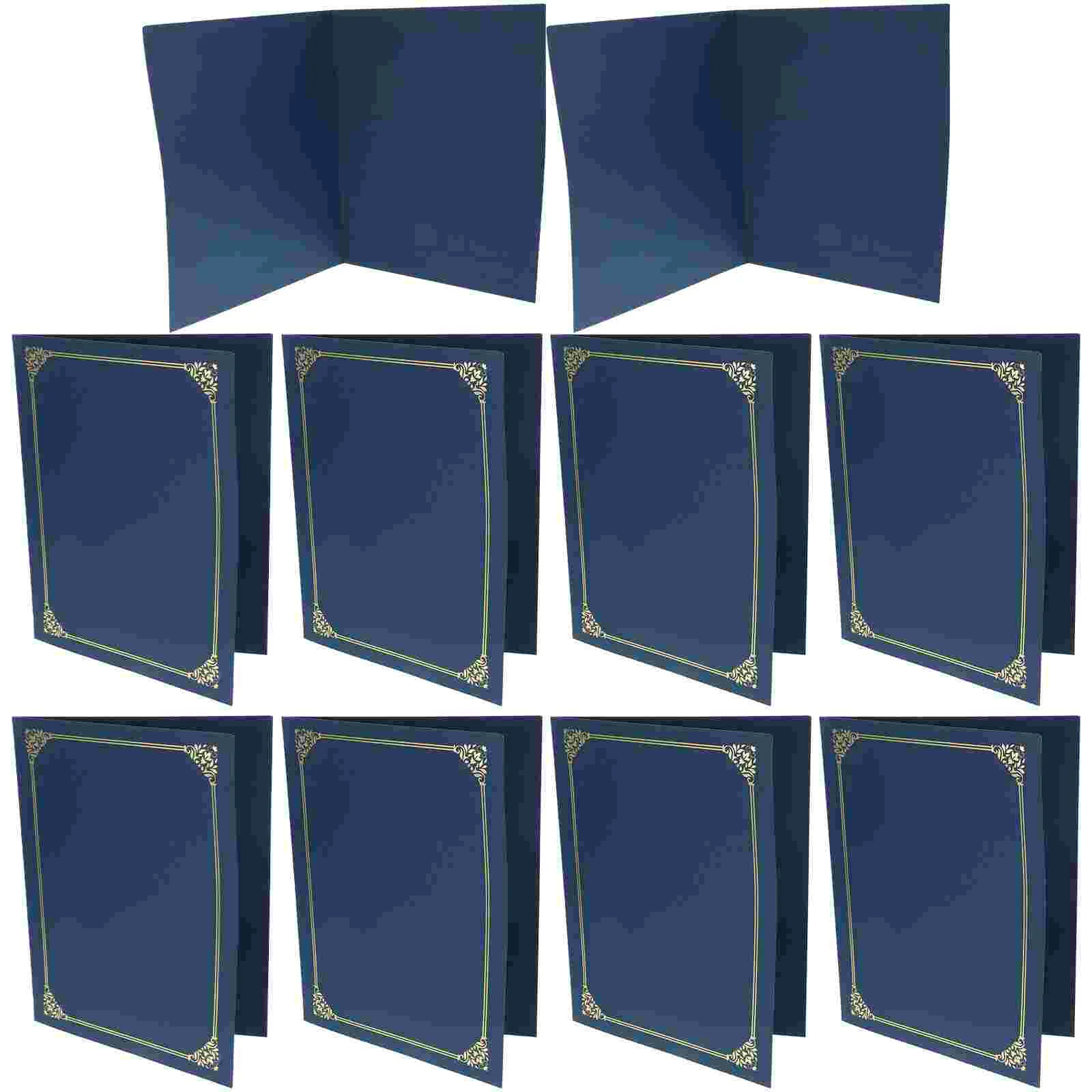 

10 Pcs Certificate Cover Diploma Holder Folder Envelope Protective Report Paper Covers Souvenir