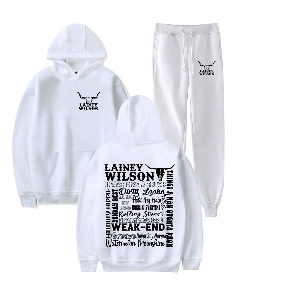 Lainey Wilson 90s Vintage PULLOVER Fashion Merch Hoodies Set Men Women Hoodies Pants Two-Piece Pullover Sports