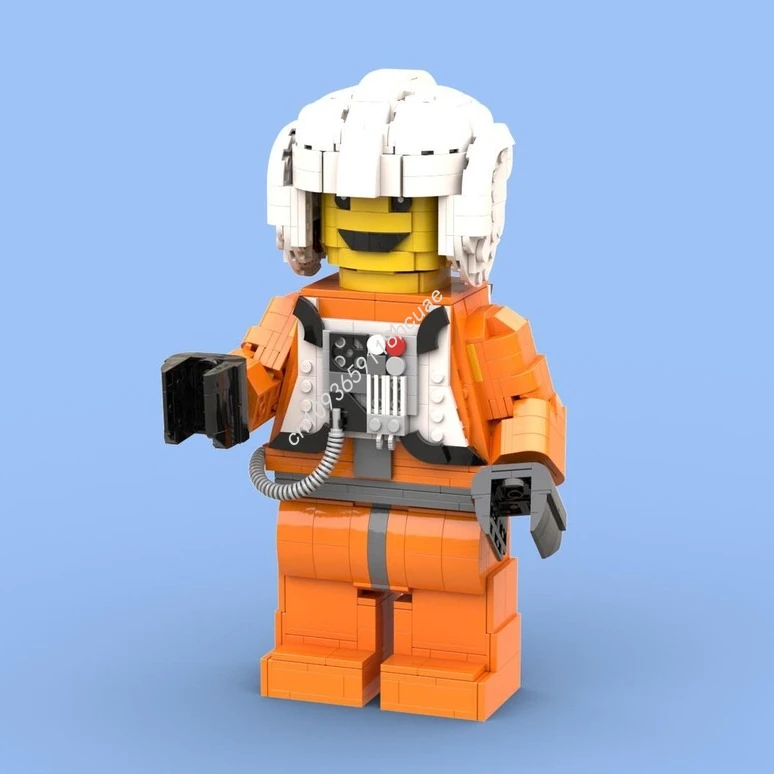 

961PCS MOC Star Battle Modular Luke Scaled To 6:1 Figure Model Building Blocks DIY Creative Assembly Educational Child Toy Gift