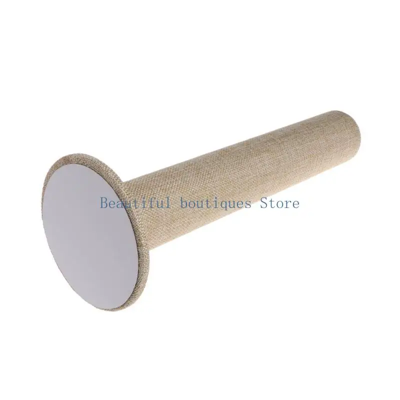 U4LF Cylinder Linen Watch Display Holder Headdress Bracelet Jewelry Storage Rack Shelf Jewellery Display Stand